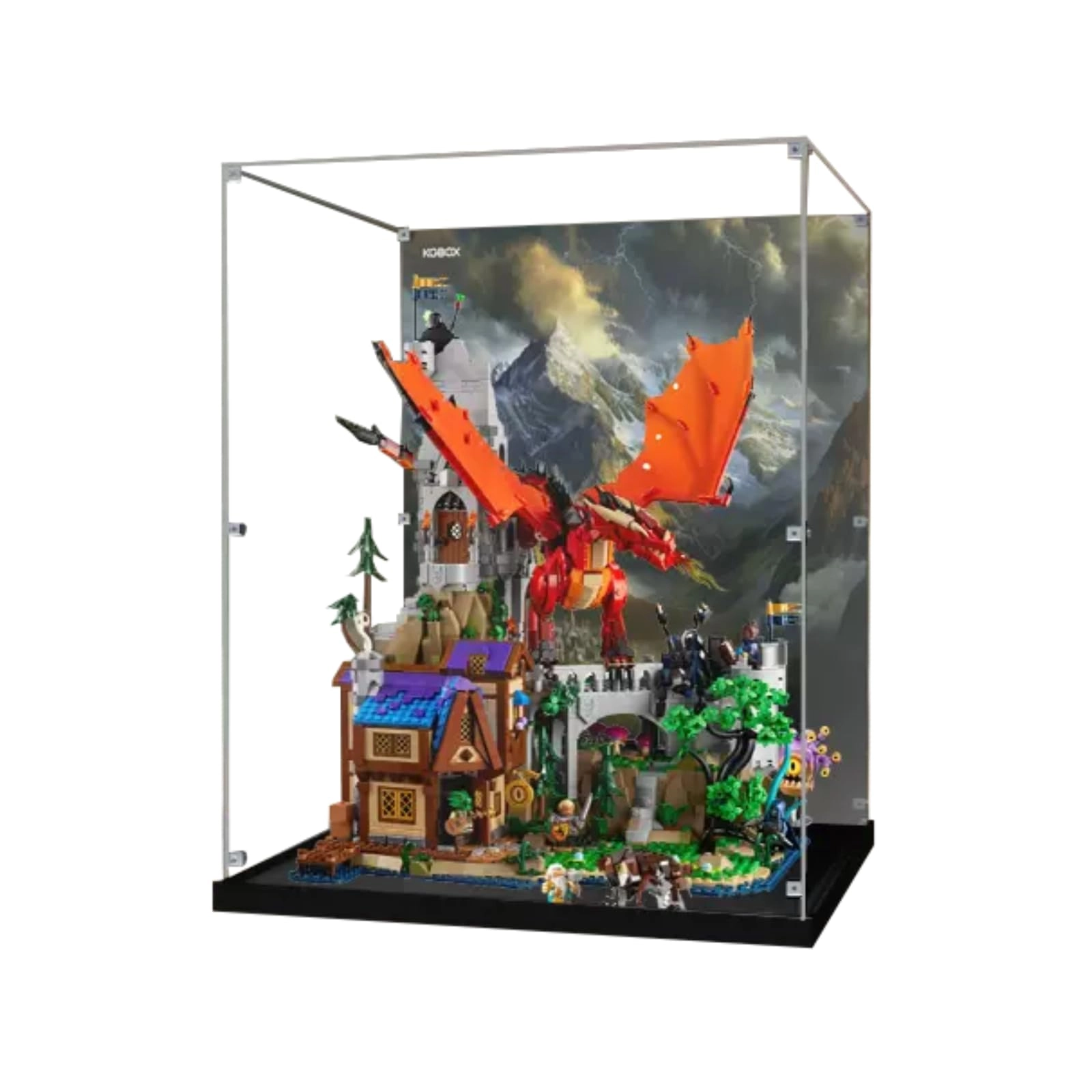 LEGO Figures Display Box (21348) - Dungeons & Dr-agons: Red Dr-agon's Tale