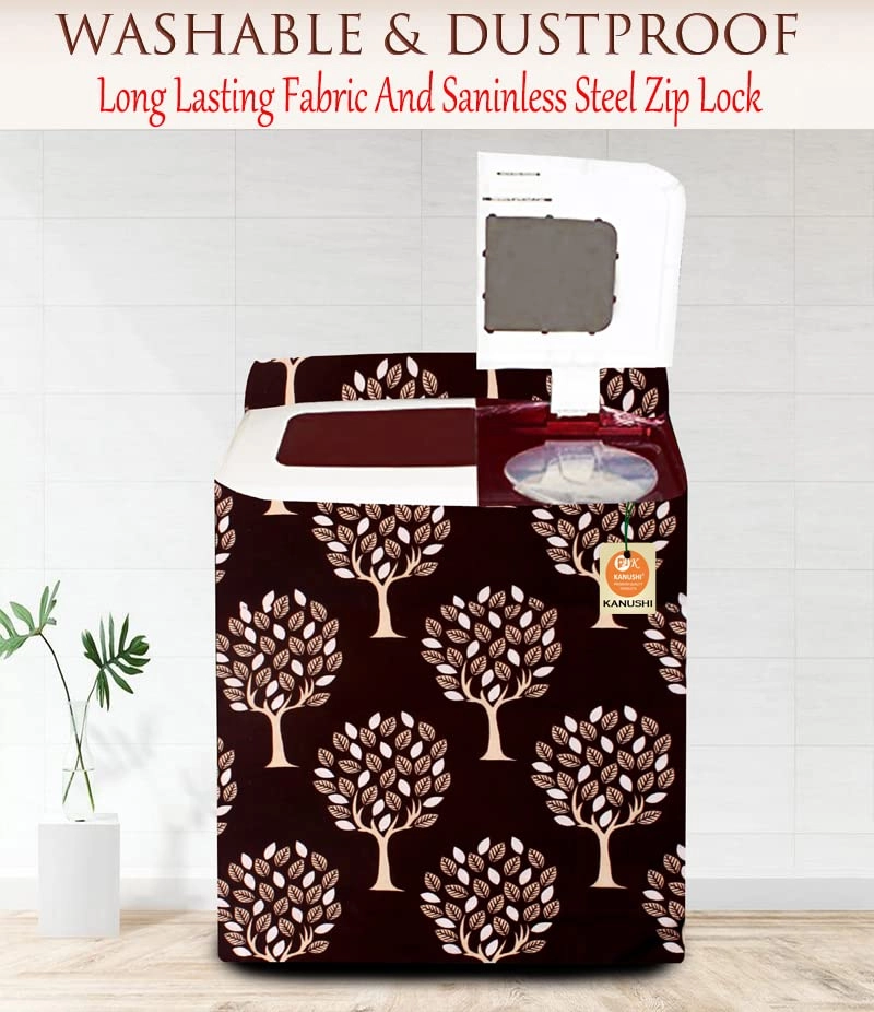 Washing Machine Cover - 6 kg 6.5 kg 7 kg 7.5 kg Brown