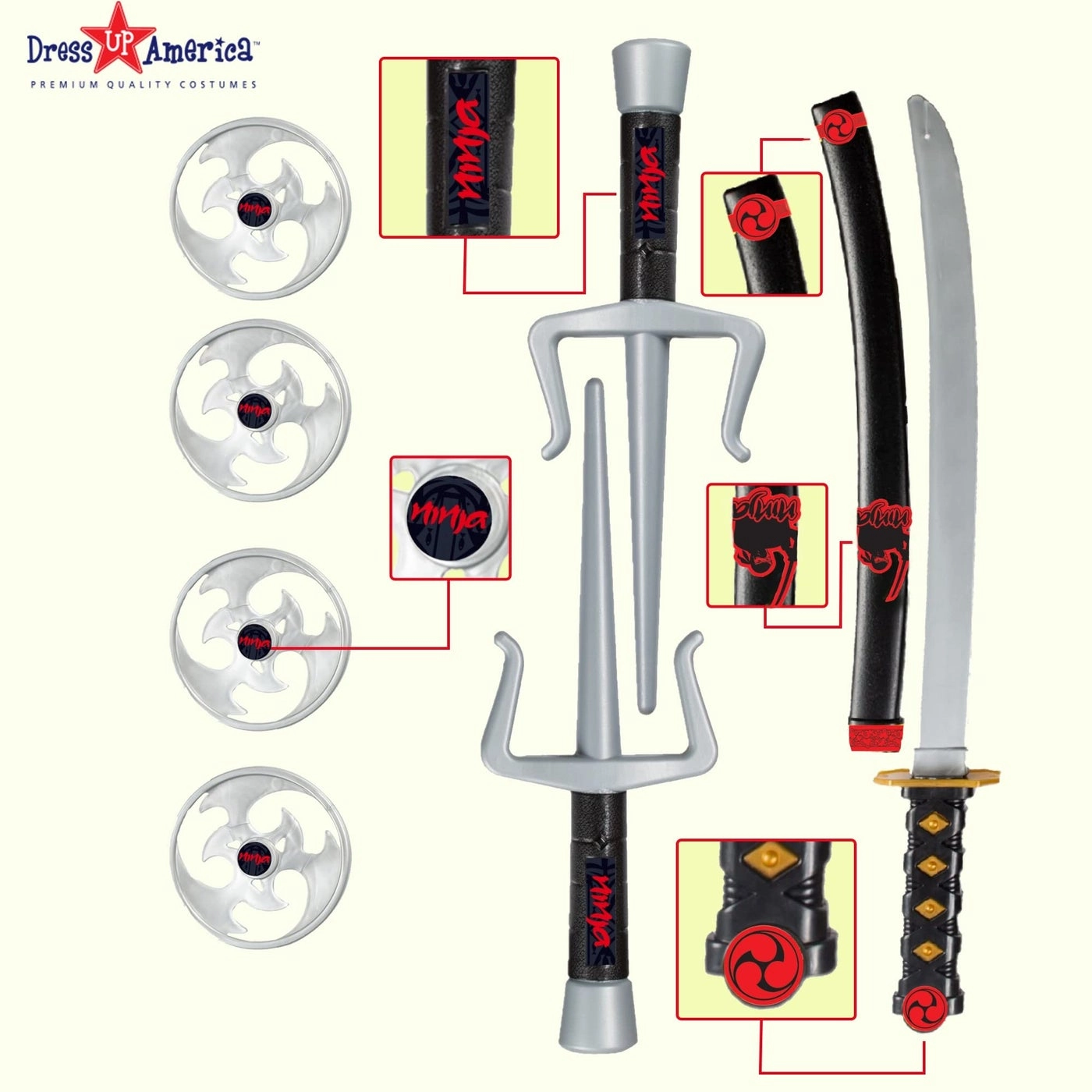 Katana + Bow & Arrow + Eye Masks