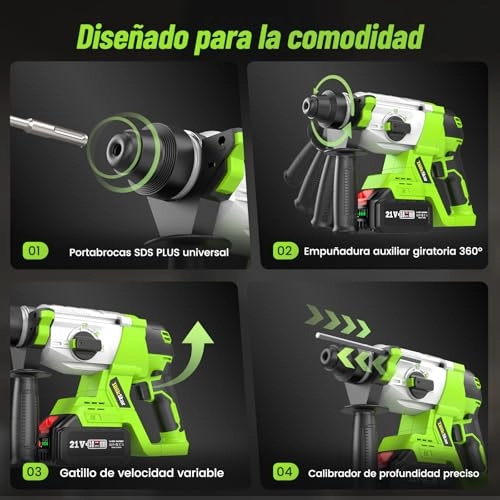 Battery Hammer Drill - 2 x 4.0 Ah 18 V