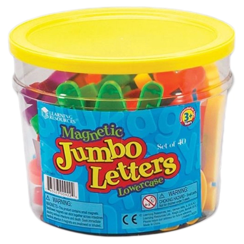 Learning Resources Jumbo Lowercase Magnetic Letters - 3 years & above 40 pieces
