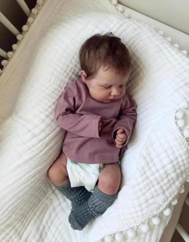 Reborn Baby Doll - 18 Inch Silicone Vinyl Rooted Hair Bundle