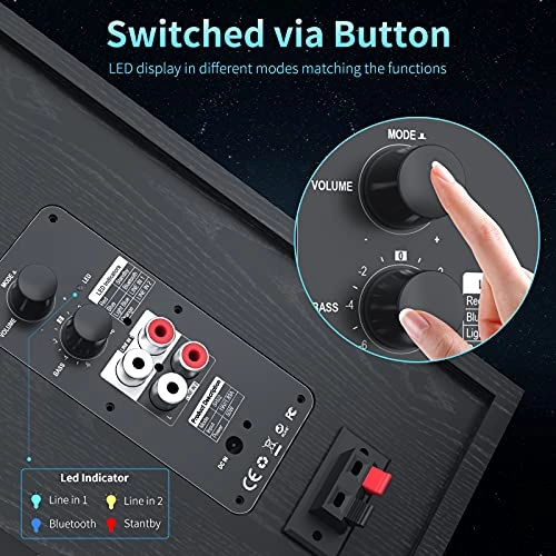 Bookshelf Speakers - 4 Inch 2.0 Bluetooth 5.0