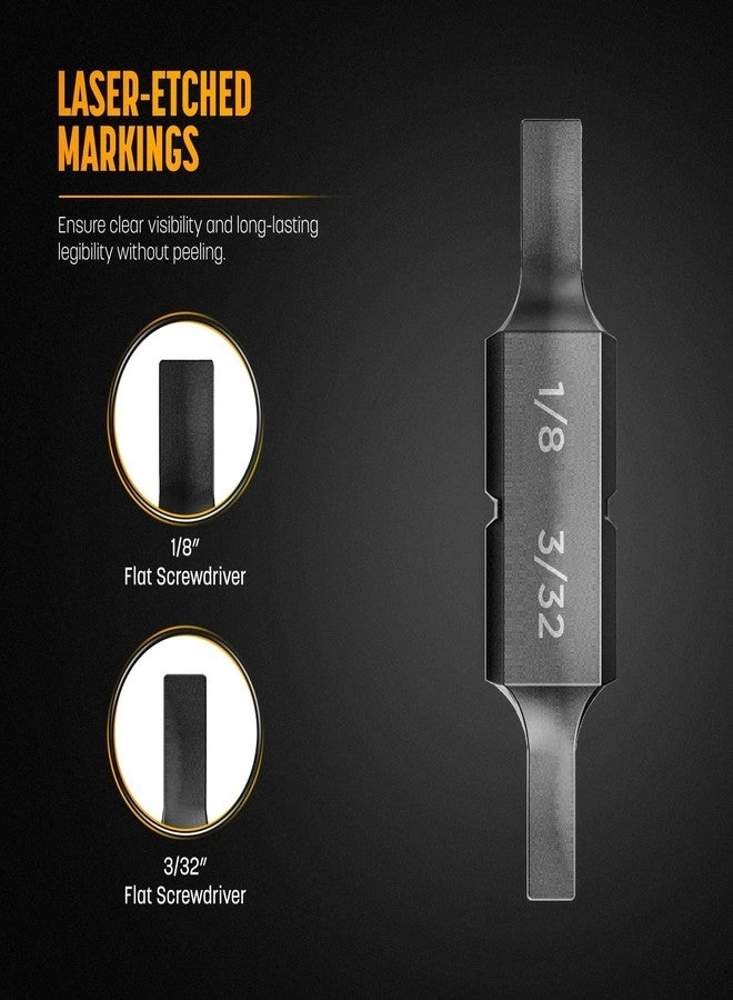 Flat Double Sided Replacement Bits - 4 Pack 1/8" - 3/32"