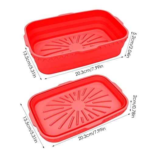 Foldable Air Fryer Liner - food-grade silicone 2Pcs