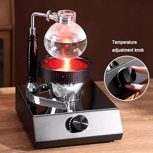 Siphon Coffee Maker - 2-Cup Halogen Lamp Heater