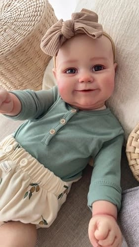 Pinky Reborn Reborn Baby Doll - 20inch Clear Brown Eyes Ages 3+