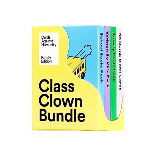 Cards Against Humanity The Written By Kids Pack + Smarty Pants Pack + School Sucks Pack + 30 Blank Cards 8 and up