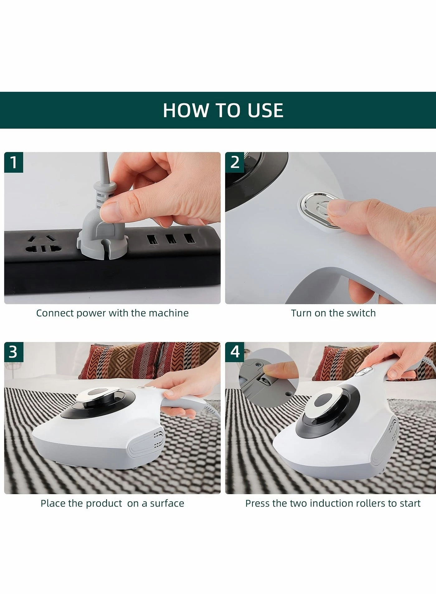 Mattress Vacuum Cleaner - 13Kpa Strong Suction Low Noise