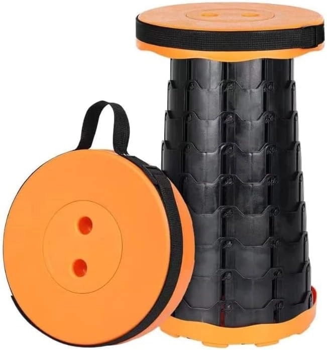 RADIOTRONICS Folding Portable Retractable Stool - 10X10 Cushion Telescopic
