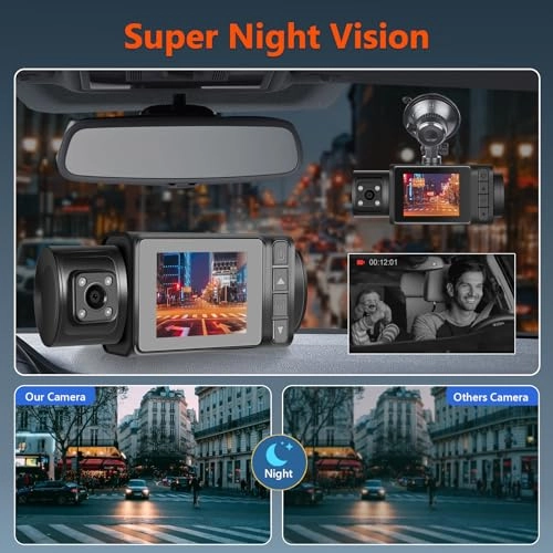 3 Channel Dash Cam - 1296p