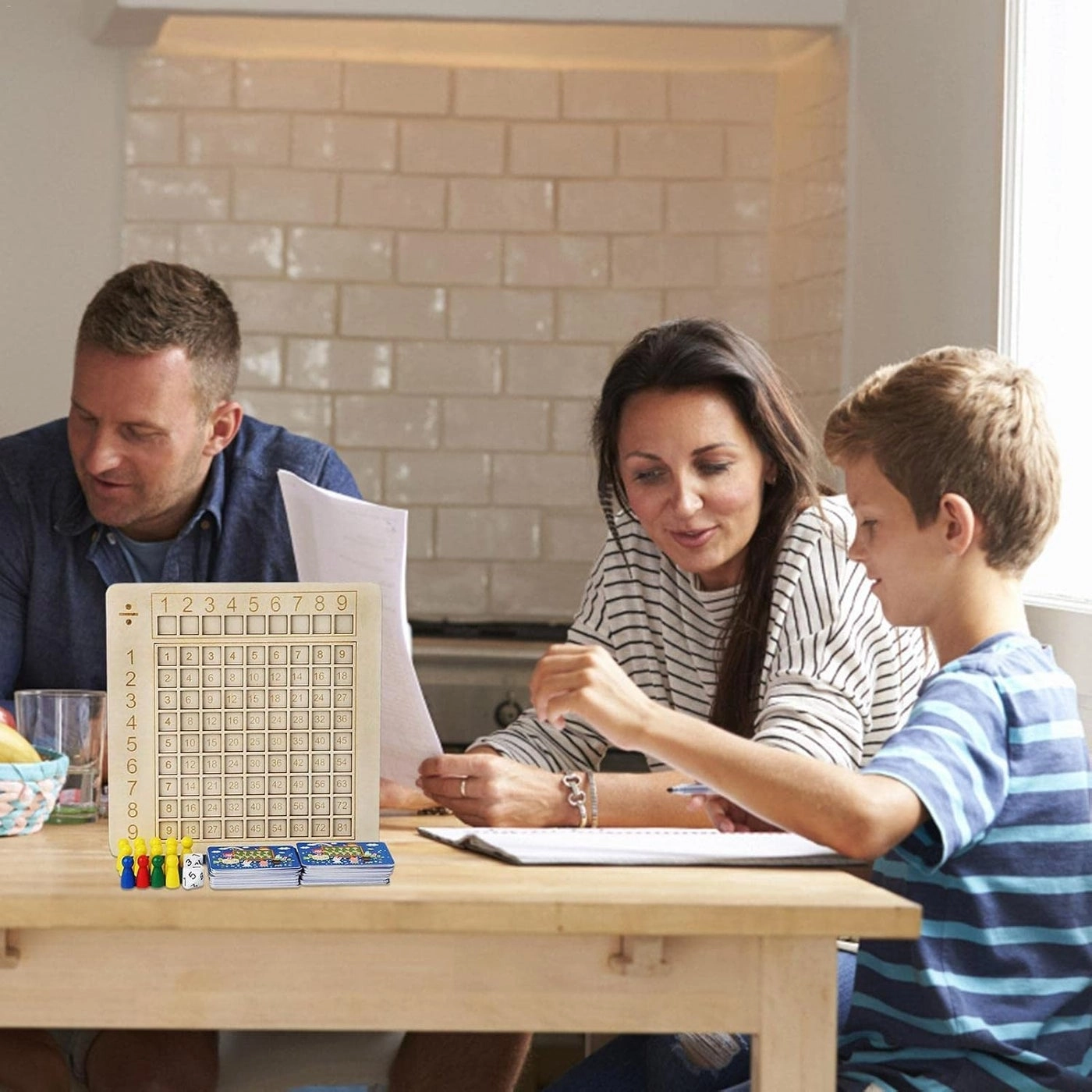 Wooden Multiplication Game Board - 3 years old and above