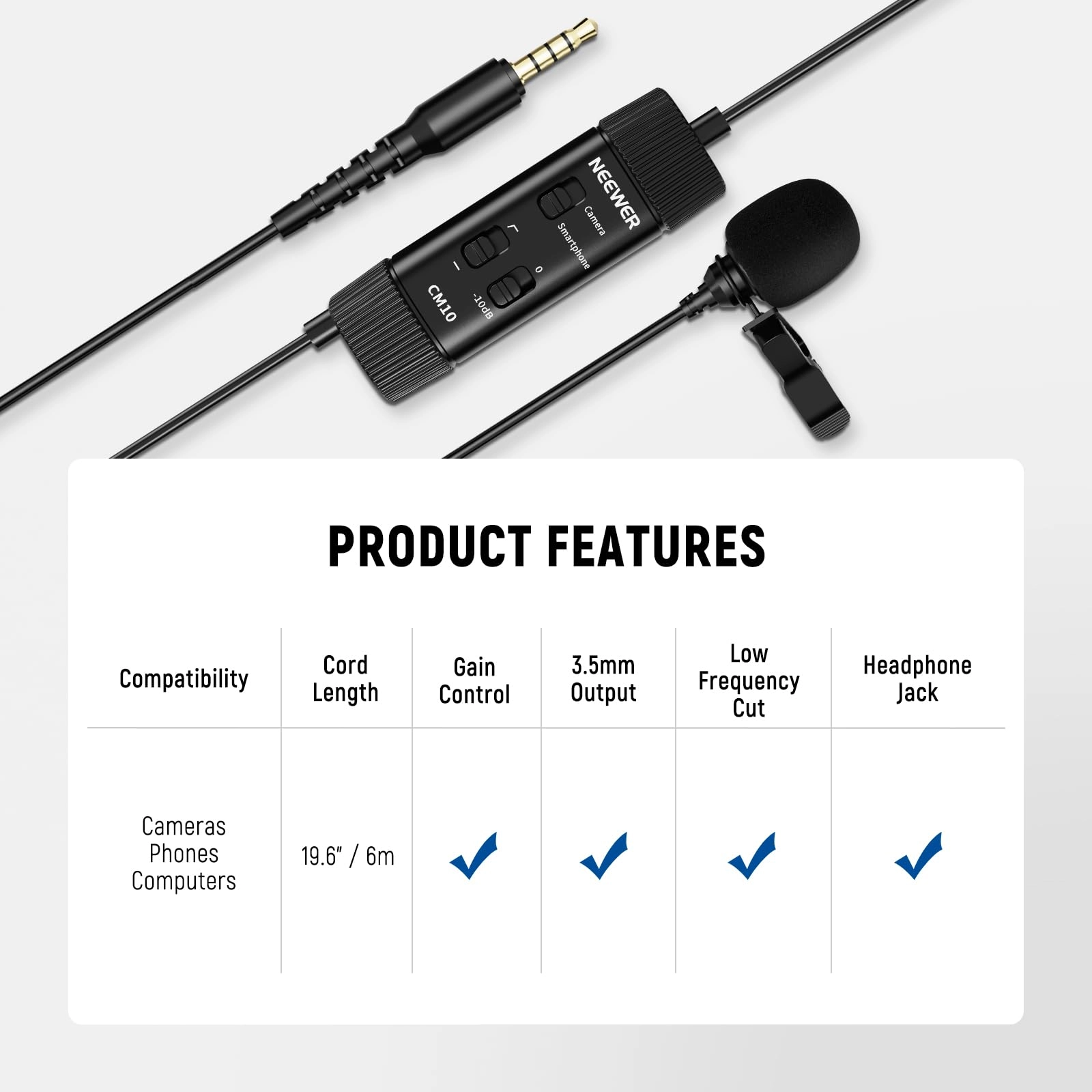 CM10 3.5mm-Mini-Jack Microphone