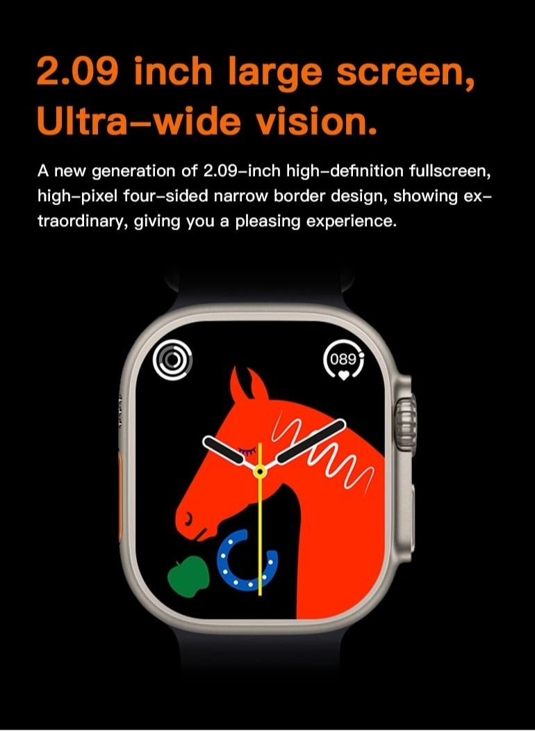 Smart Watch 9 - Wireless Charging Waterproof Heart Rate