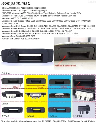 Rear View Camera - Night vision 1280 x 720 pixels