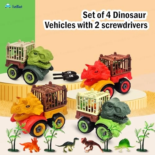 Dinosaur Truck - 4-in-1 DIY Dinosaur Assembling Toy