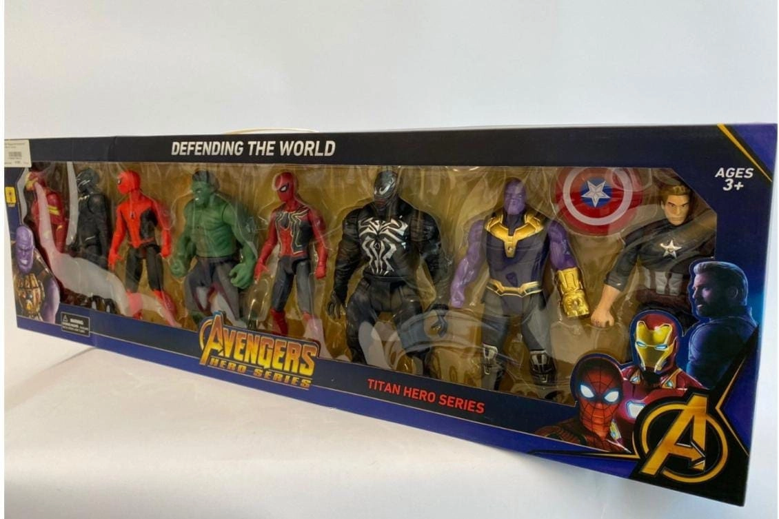Gulf Store Avengers Titan Hero Series Action Figure Set - 8-Character Marvel