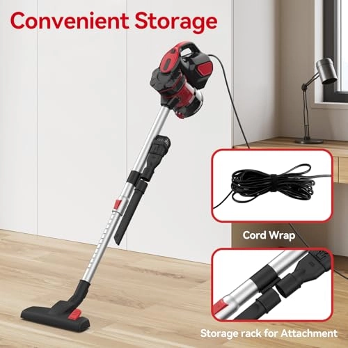 Corded Stick Vacuum Cleaner - 600W 18000Pa