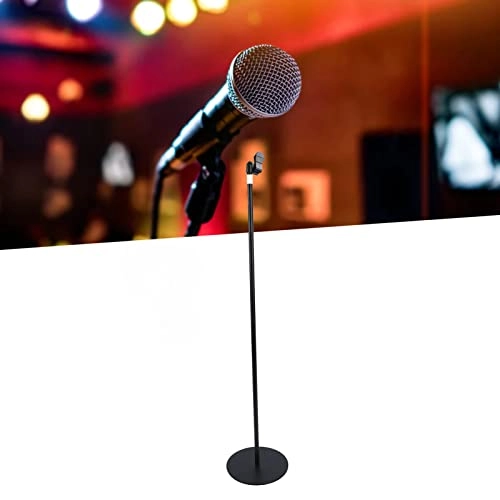 Microphone Stand - Weighted Round Base Height Adjustable Detachable