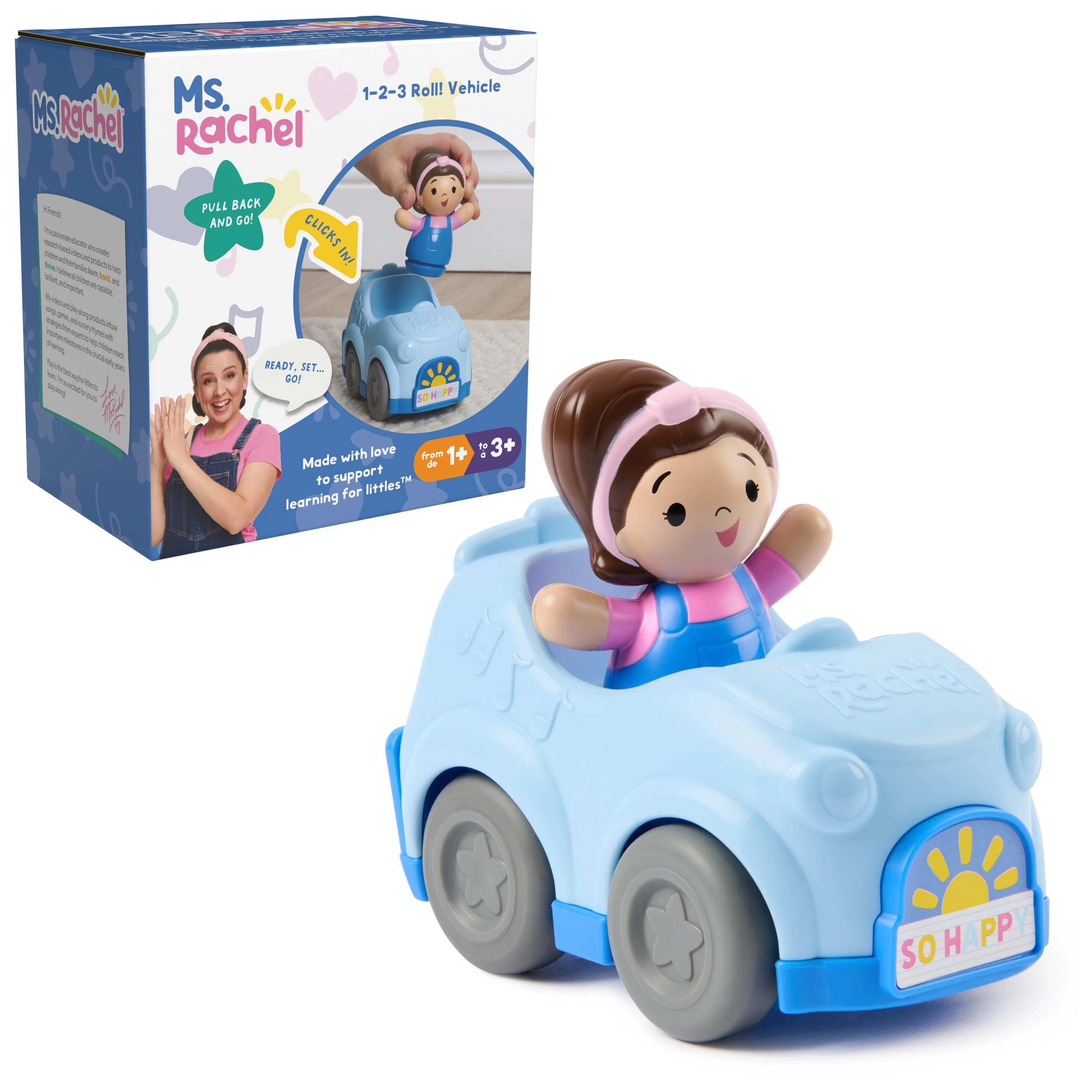 Spin Master 1-2-3 Roll! - Pull Back Car Ages 1-3Y+