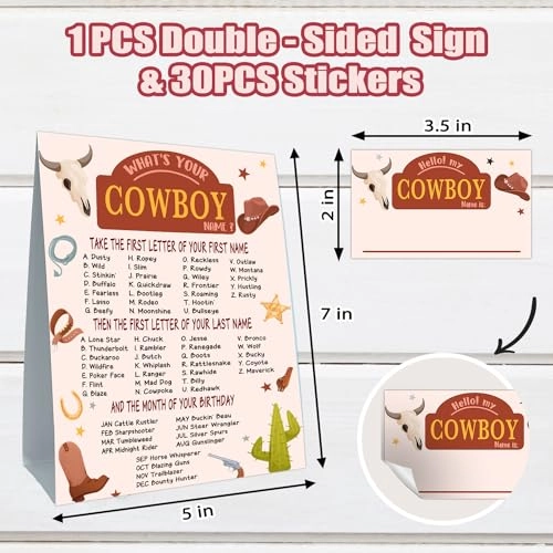 What's Your Cowboy Name Game - 43.0 Count