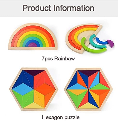 Rainbow Jigsaw Stacking Puzzle - 18 pieces