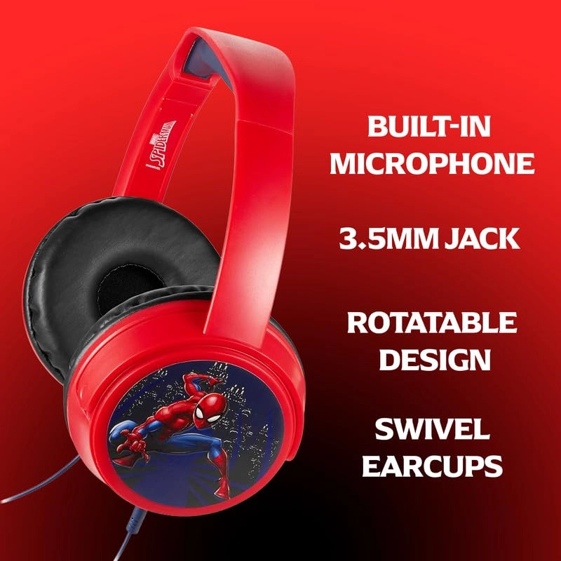 Spiderman On-Ear Headphones Wired Headphone