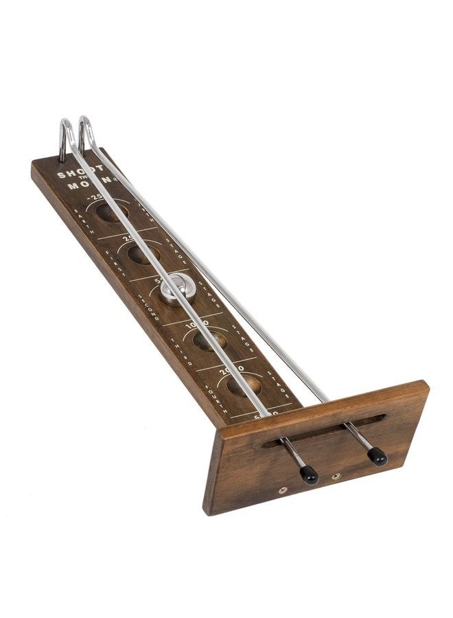 WE Games Shoot The Moon - Large 18 Inches Walnut Stained Solid Wood