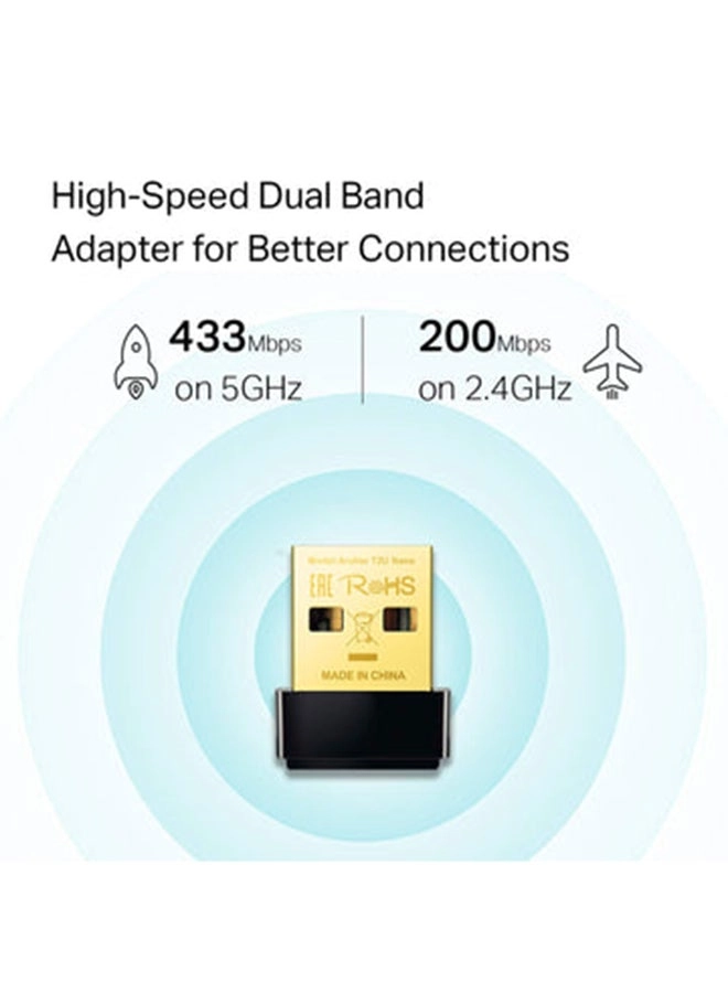 Archer T2U Nano - Dual Band USB 2.0 Type A Wi-Fi