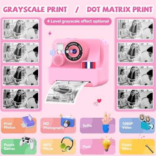 Instant Print Camera - 2.4 Inch 32GB 1080P