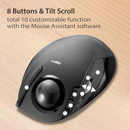 DEFT Trackball Mouse - 2.4GHz Wireless