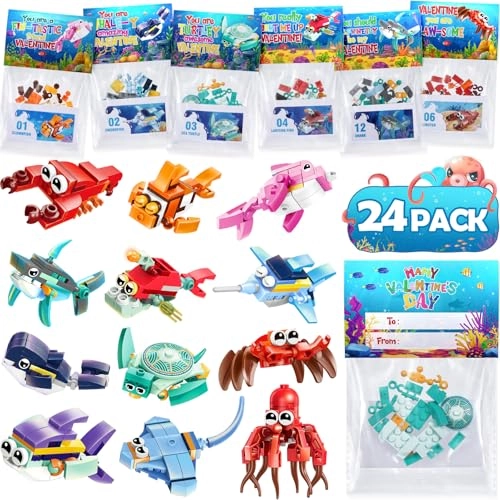 Marine Animal Building Blocks - 24pcs