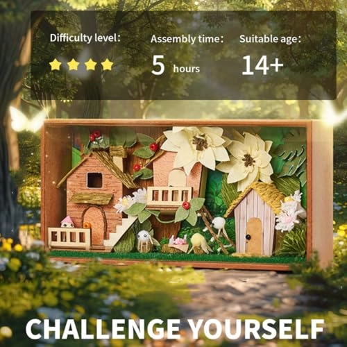 Miniature Wooden Dollhouse Furniture Kit - Creative Room 1:24