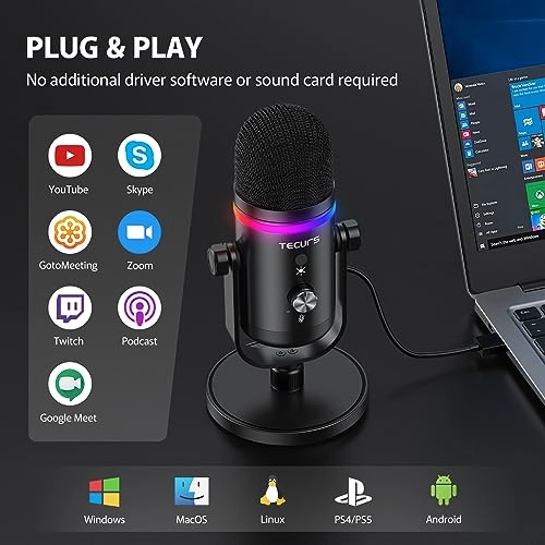 MR03 - USB Microphone + Boom Arm Stand