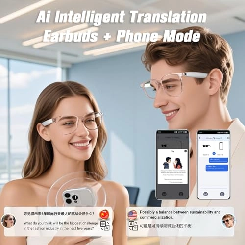 AI Smart Translation Bluetooth Glasses - 140+ languages Bluetooth 5.4