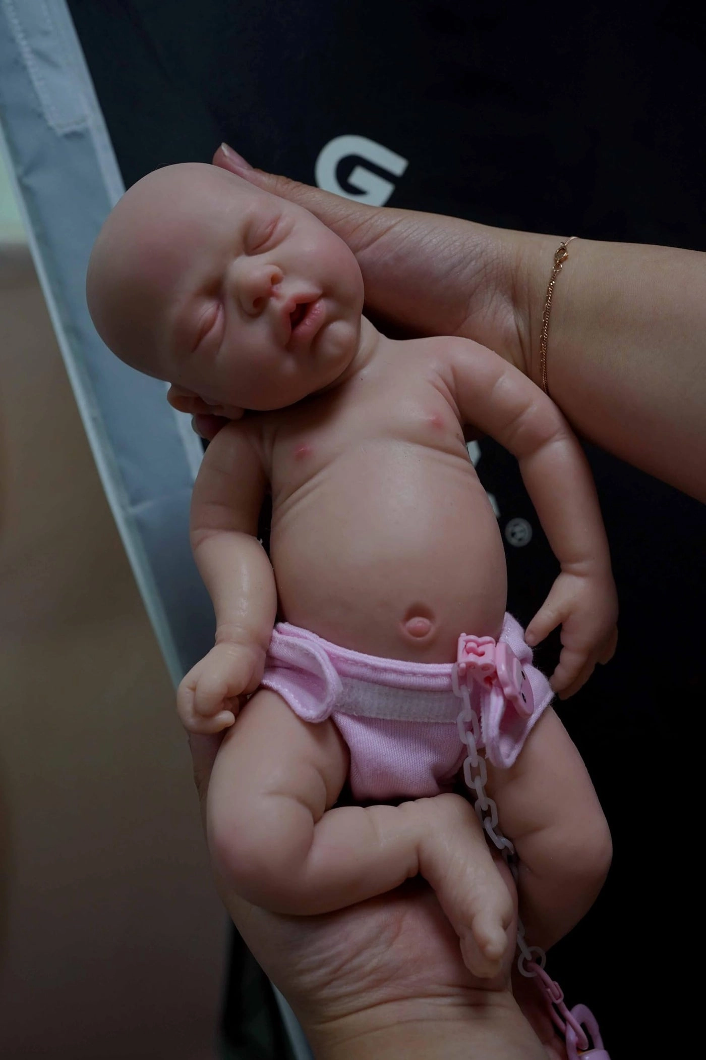 Reborn Baby Doll - 12" Full Silicone Sleeping Girl Set