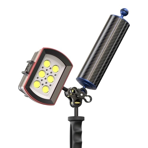 Carbon Fiber Underwater Float Arm - Dual Ball Mounts Compatible with Diving Trays