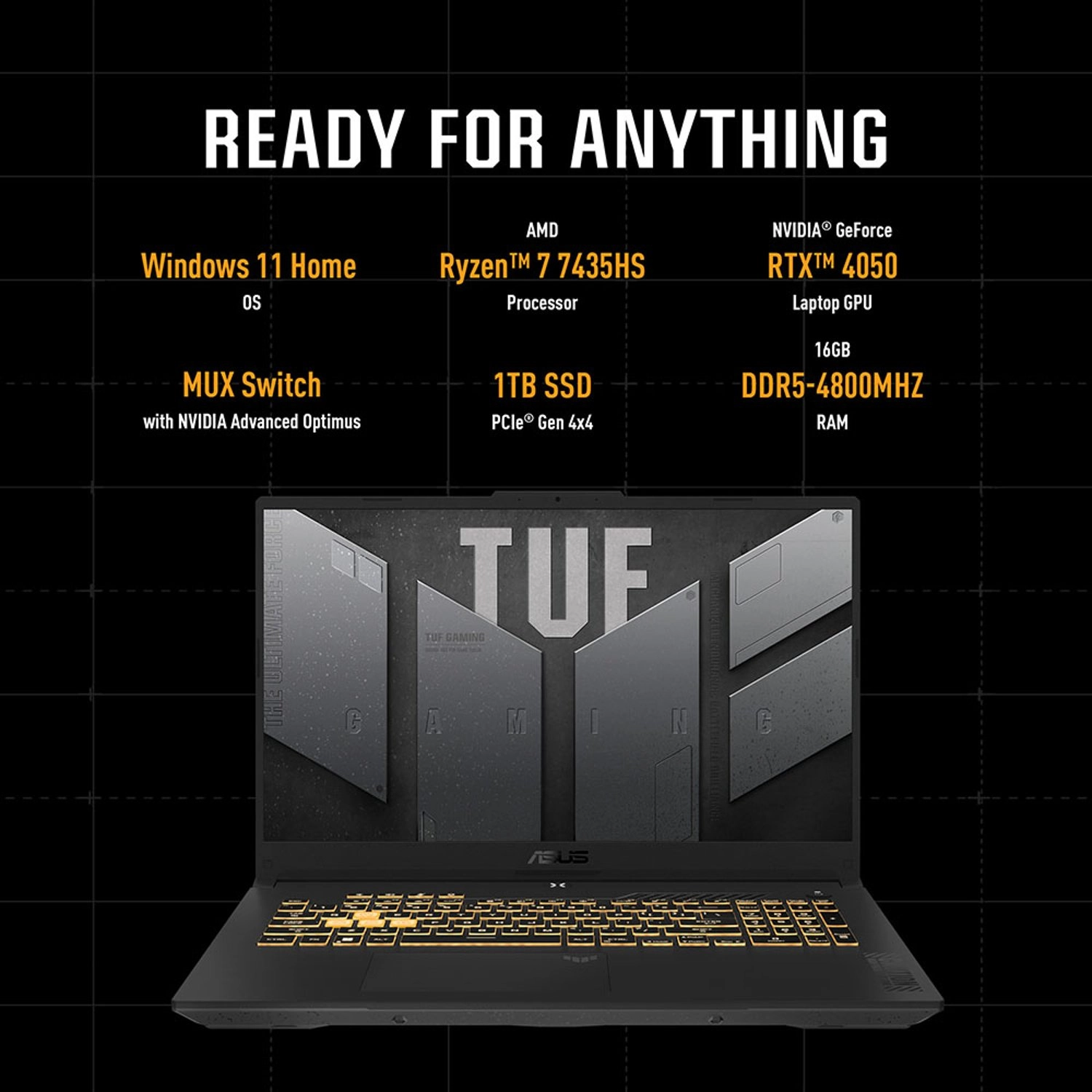 TUF Gaming A15 FA507NUR - 15.6'' Ryzen 7-7435HS 16GB DDR5 1TB SSD