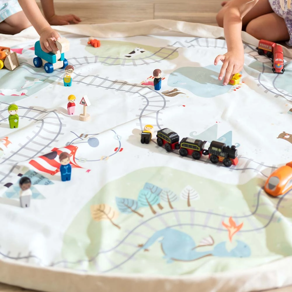 Playmat & Storage Bag - Train Suitable for 1 year & above