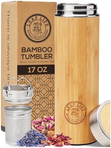 LeafLife Stainless Steel Original Bamboo Tumbler - 503ml