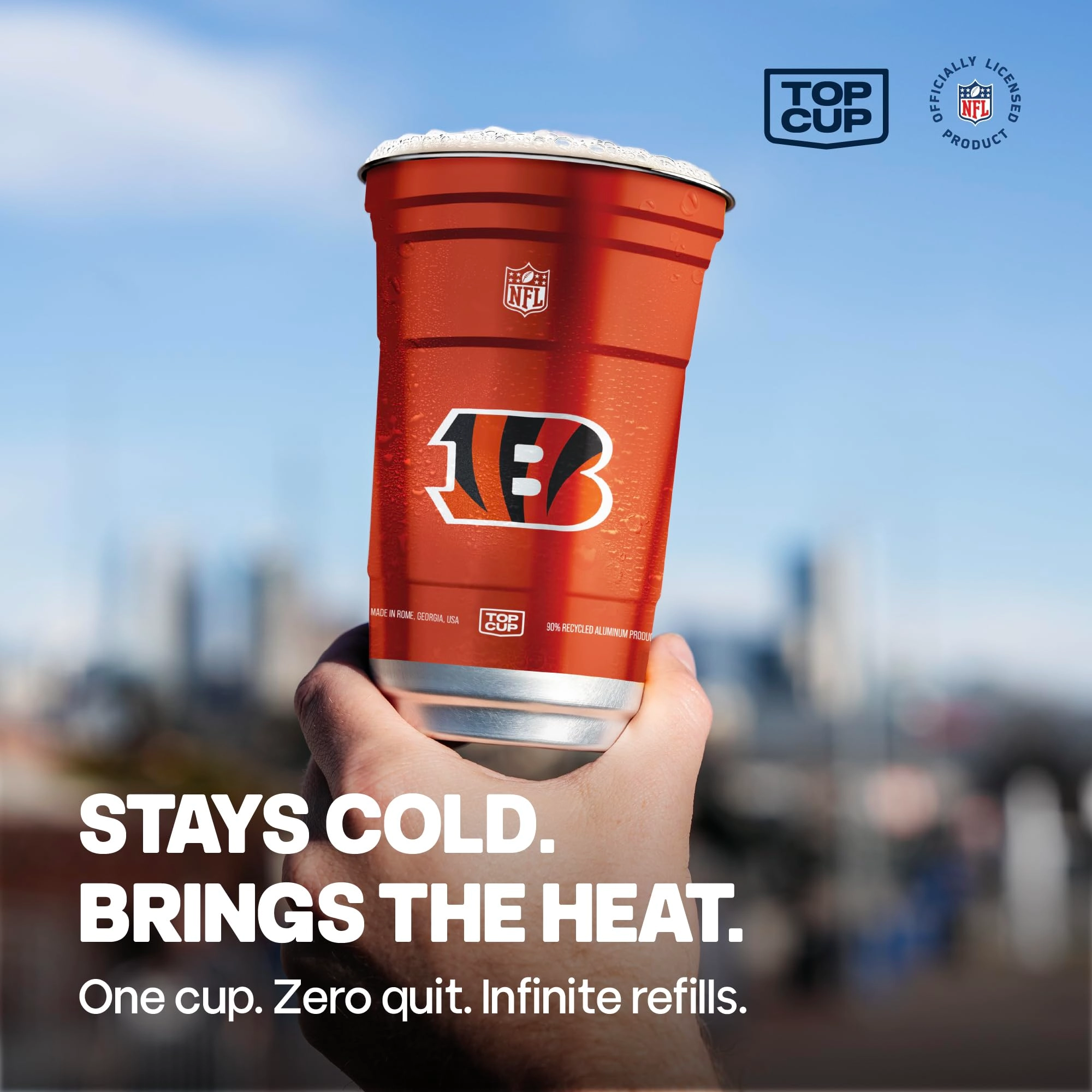 NFL Cincinnati Bengals Reusable Cup - 20 pcs
