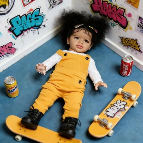 Pippa Reborn Baby Doll - 26 inch Cotton Vinyl Hand-rooted Curly Hair Ages 3+