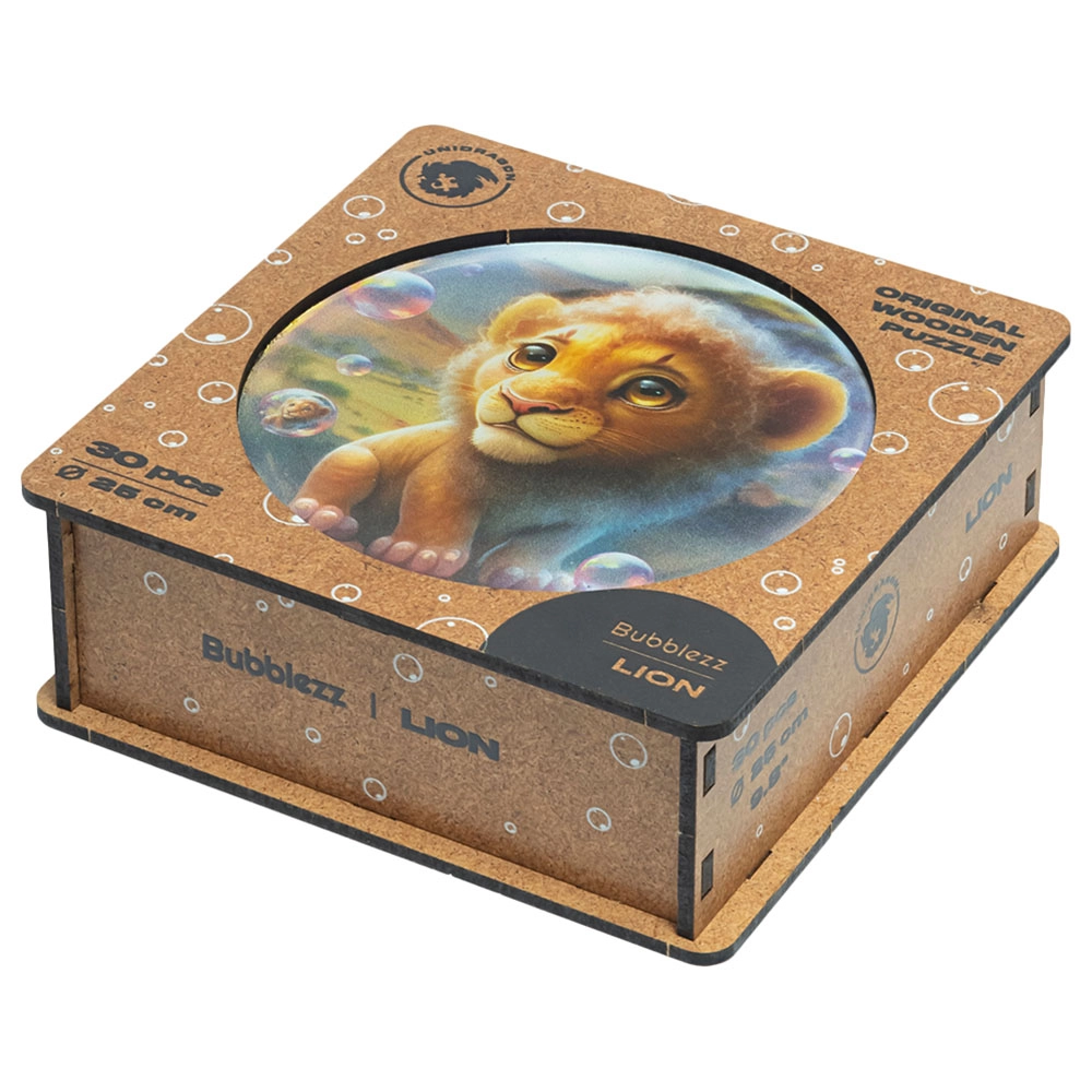 Lion Bubblezz Wooden Puzzle (4107390-Lion_Bubblezz) - 30 pcs