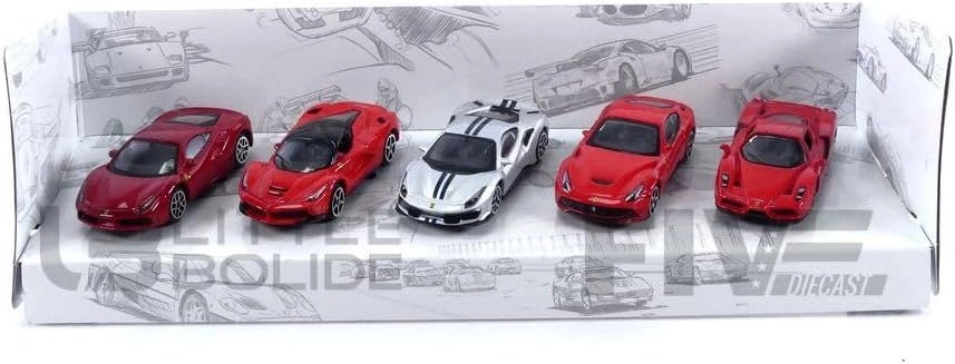 458 Speciale 1:64 + F40 Competizone + Challenge Stradle (Yellow) + 430 Scuderia + 599 Gto 5 Pack