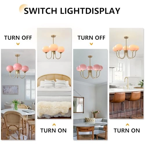 5 Light Globe Sputnik Chandelier - Dimmable