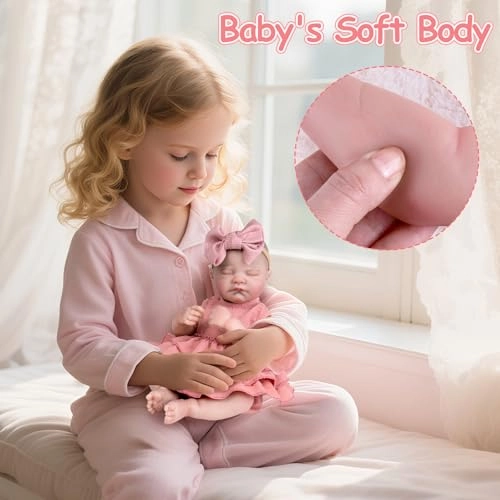 Reborn Baby Doll - 20-inch Vinyl Soft Cloth Body Girl Ages 3+