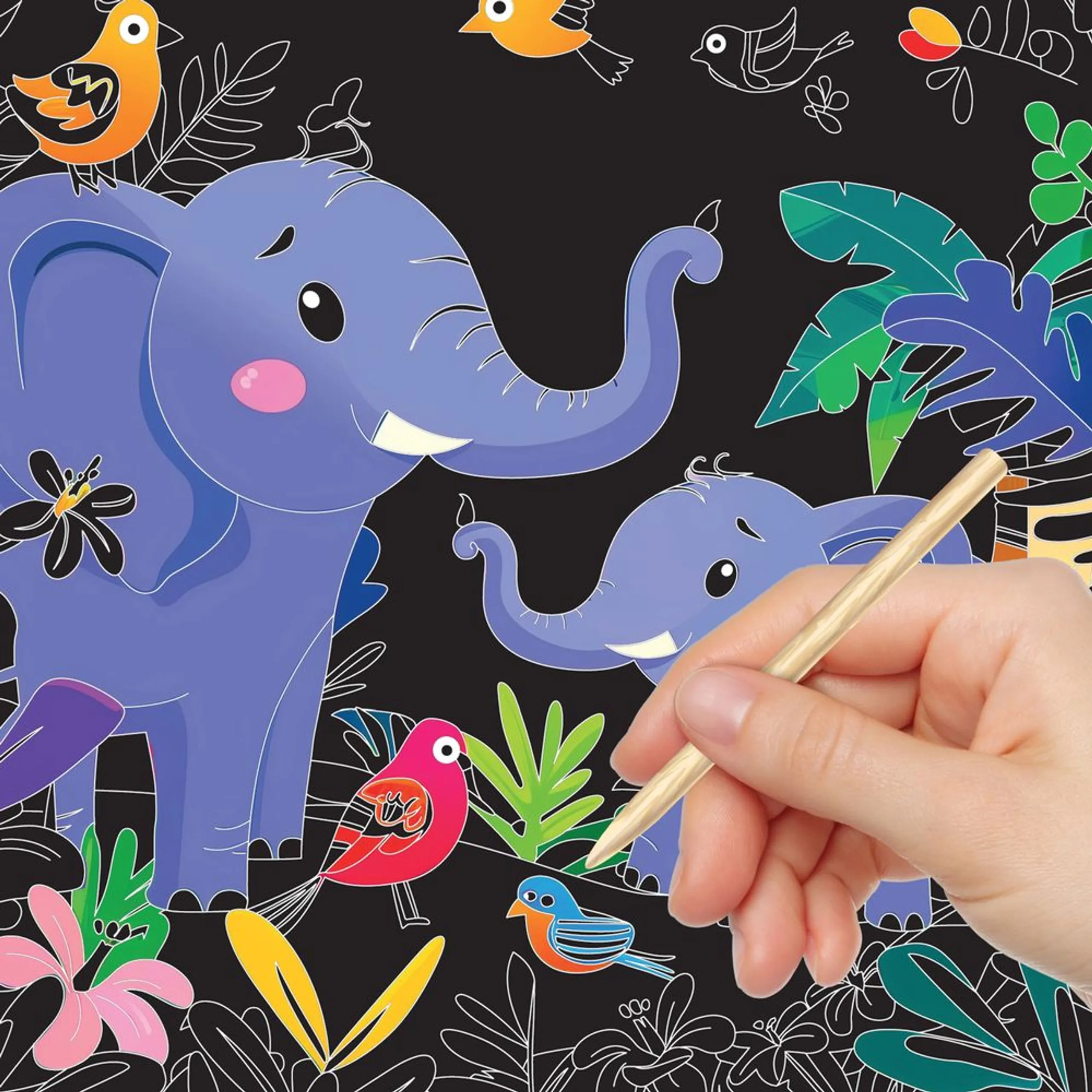 Scratch Surprise Art & Craft Activity Kit - Jungle Joy - 3+ years