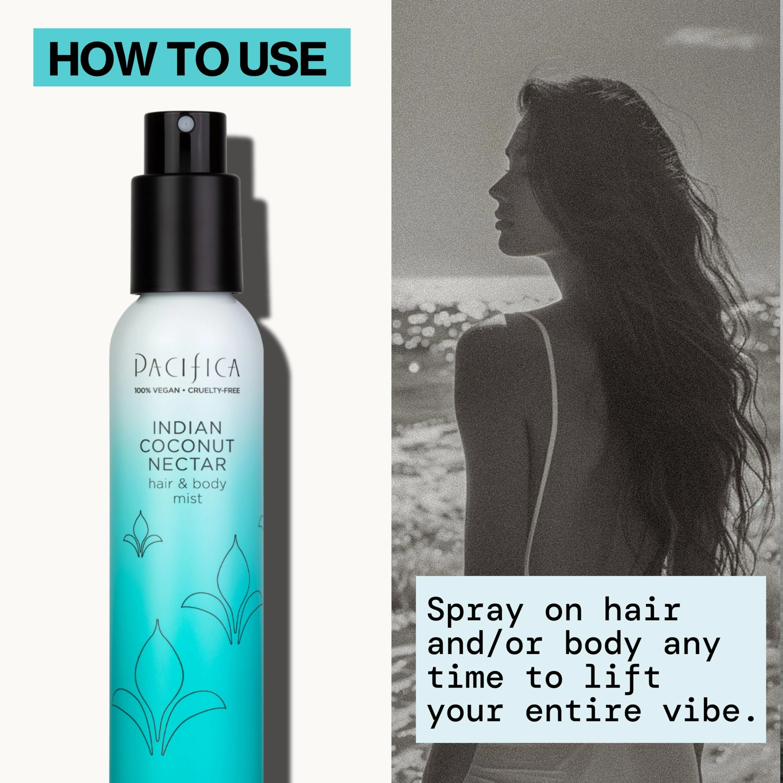Perfumed Hair and Body Mist 1 - 6 Fluid Ounces Indian Coconut Nectar