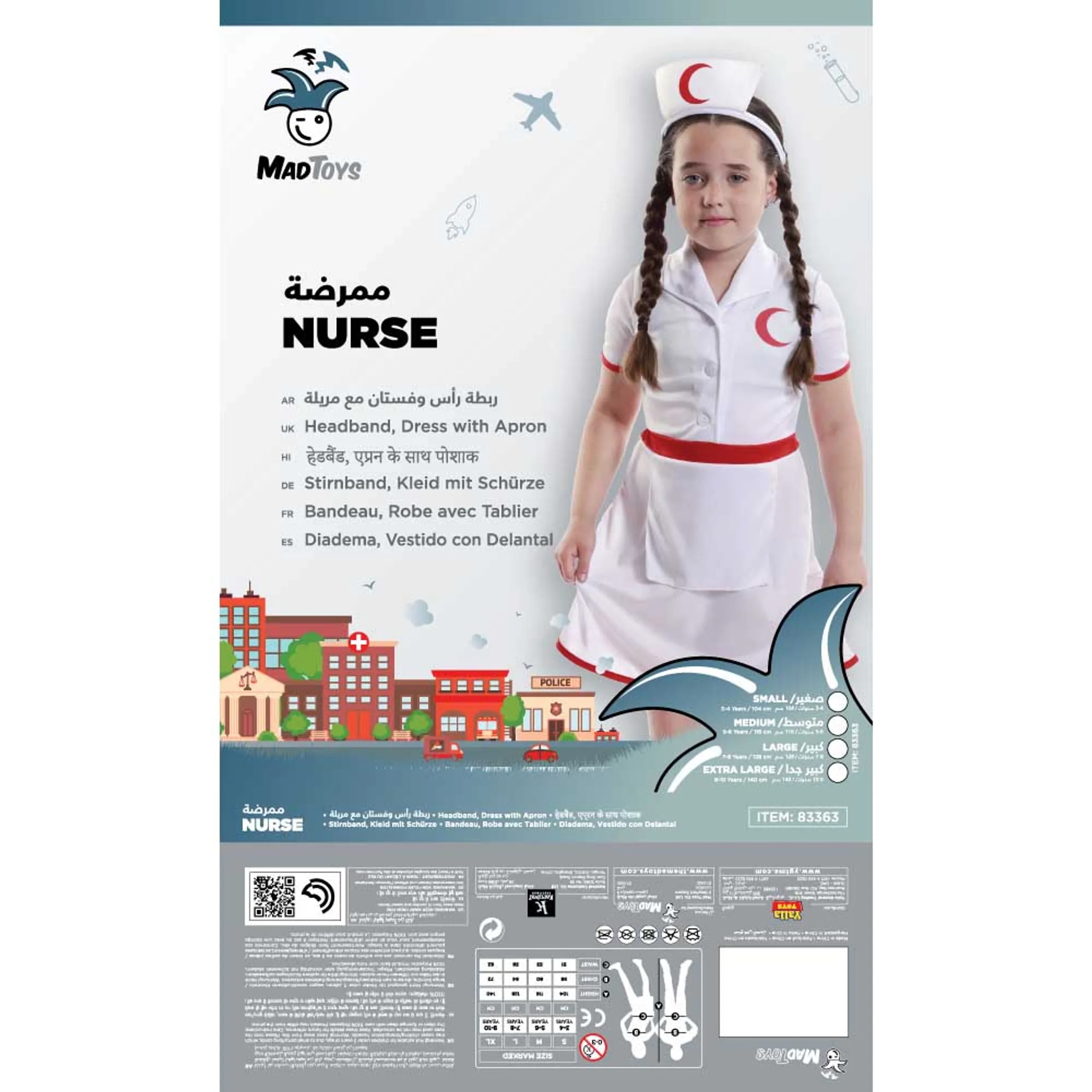 Nurse Kids Professions Costumes - 7-8 Years