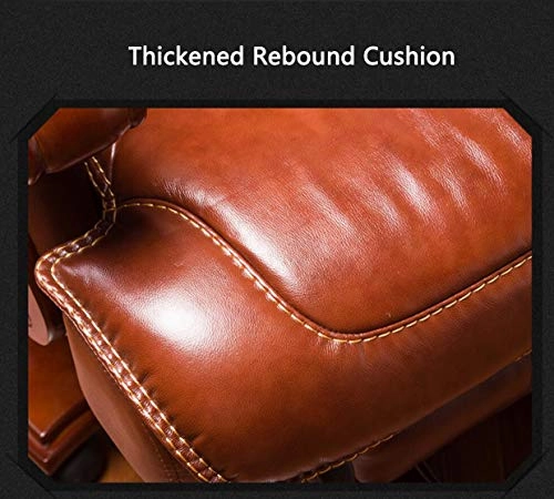 Desk Chair - PU Leather Brown High Back